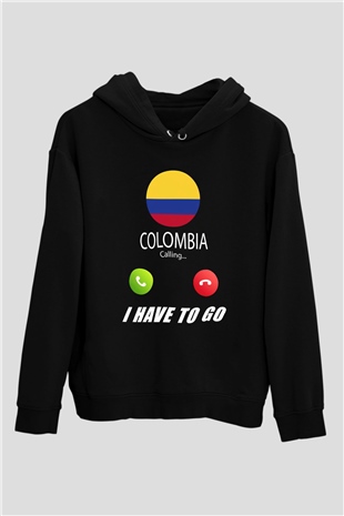 Kolombiya Siyah Unisex Hoodie