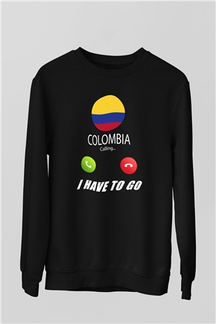 Kolombiya Siyah Unisex Sweatshirt