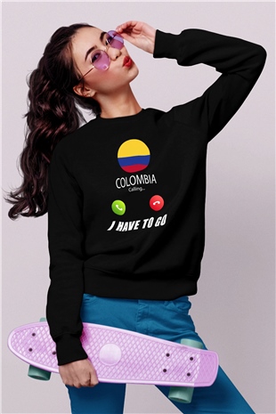 Kolombiya Siyah Unisex Sweatshirt