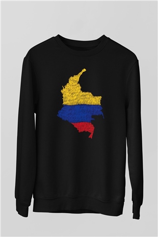 Kolombiya Siyah Unisex Sweatshirt