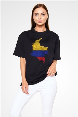 Kolombiya Siyah Oversize Tişört Oversize T-shirt - TişörtFabrikası