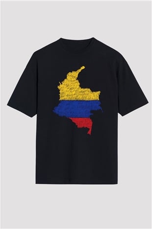 Kolombiya Siyah Oversize Tişört Oversize T-shirt - TişörtFabrikası