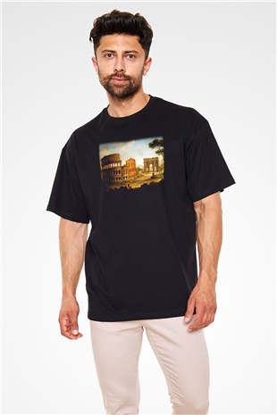 Konstantin takı Siyah Unisex Oversize Tişört T-Shirt