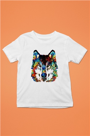 Köpek Baskılı Beyaz Unisex Çocuk Tişört
