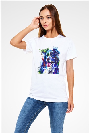 Köpek Beyaz Unisex Tişört T-Shirt - TişörtFabrikası