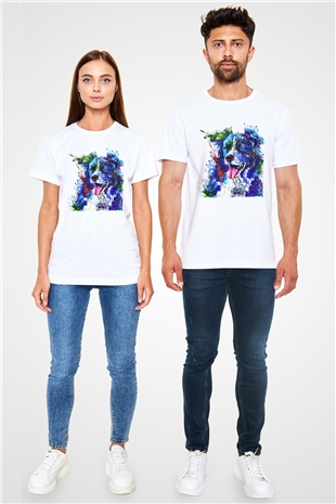 Köpek Beyaz Unisex Tişört T-Shirt - TişörtFabrikası