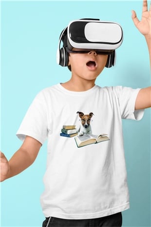 Köpek eğiticisi Baskılı Beyaz Unisex Çocuk Tişört