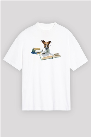 Köpek eğiticisi Beyaz Unisex Oversize Tişört T-Shirt