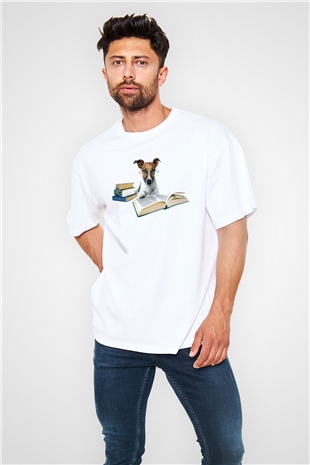 Köpek eğiticisi Beyaz Unisex Oversize Tişört T-Shirt