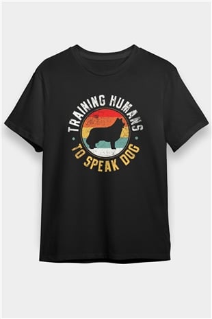 Köpek eğiticisi Siyah Unisex Tişört T-Shirt - TişörtFabrikası