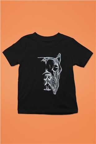 Köpek Siyah Unisex Çocuk Tişört