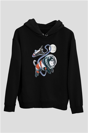 Köpek Siyah Unisex Hoodie