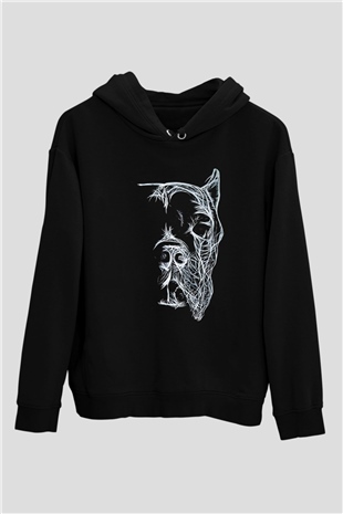 Köpek Siyah Unisex Hoodie