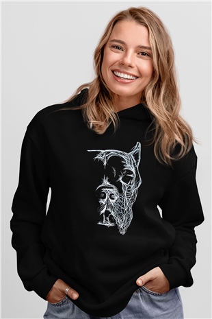 Köpek Siyah Unisex Hoodie