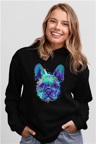 Köpek Siyah Unisex Hoodie