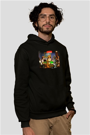Köpek Siyah Unisex Hoodie