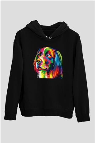 Köpek Siyah Unisex Hoodie