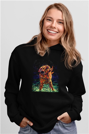 Köpek Siyah Unisex Hoodie