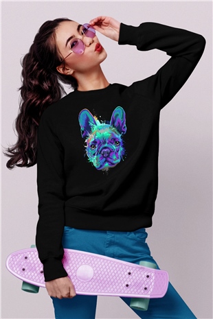 Köpek Siyah Unisex Sweatshirt