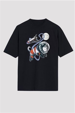 Köpek Siyah Oversize Tişört Oversize T-shirt - TişörtFabrikası