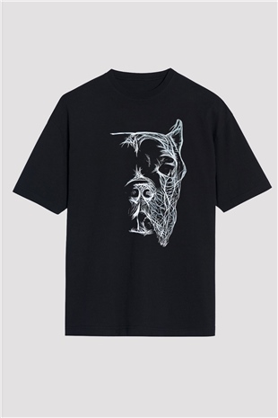 Köpek Siyah Oversize Tişört Oversize T-shirt - TişörtFabrikası