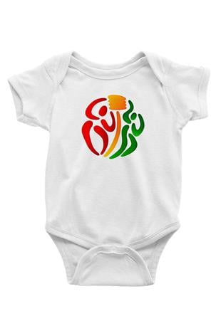 Korfbol Baskılı Beyaz Bebek Body - Zıbın