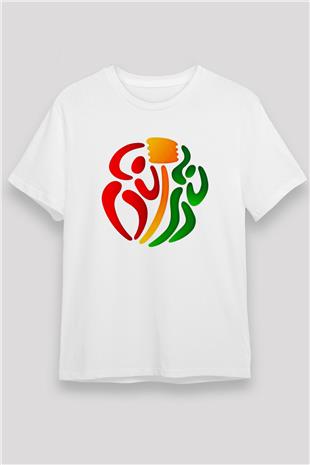 Korfbol Baskılı Unisex Beyaz Tişört - Tshirt
