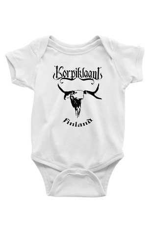 Korpiklaani Baskılı Beyaz Unisex Bebek Body - Zıbın