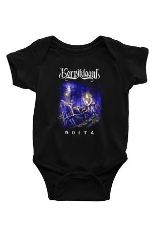 Korpiklaani Baskılı Siyah Bebek Body - Zıbın