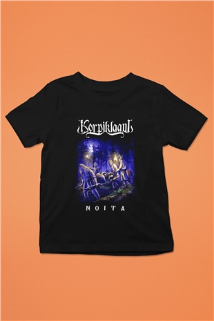 Korpiklaani Baskılı Siyah Unisex Çocuk Tişört
