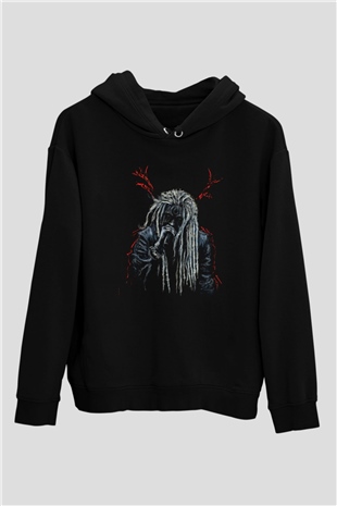 Korpiklaani Siyah Unisex Kapüşonlu Sweatshirt