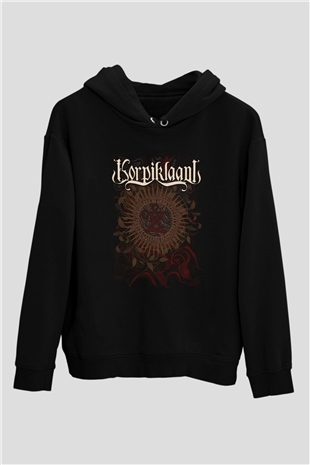 Korpiklaani Siyah Unisex Kapüşonlu Sweatshirt