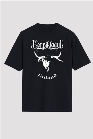 Korpiklaani Siyah Unisex Oversize Tişört T-Shirt