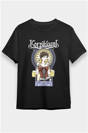 Korpiklaani Siyah Unisex Tişört T-Shirt - TişörtFabrikası