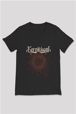 Korpiklaani Siyah Unisex V Yaka Tişört