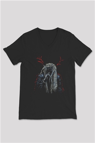 Korpiklaani Siyah Unisex V Yaka Tişört