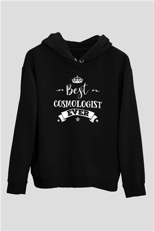Kozmolog Siyah Unisex Kapüşonlu Sweatshirt