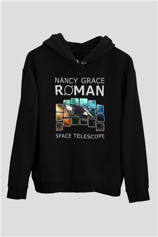 Kozmolog Siyah Unisex Kapüşonlu Sweatshirt
