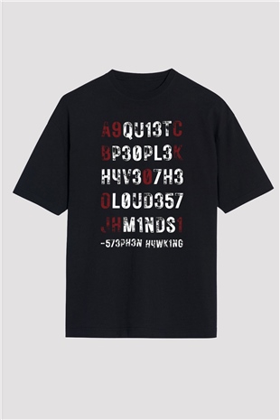 Kozmolog Siyah Oversize Tişört Oversize T-shirt - TişörtFabrikası