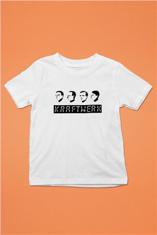 Kraftwerk Baskılı Beyaz Unisex Çocuk Tişört