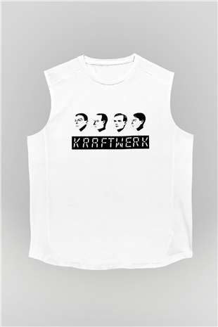 Kraftwerk Beyaz Unisex Kolsuz Tişört