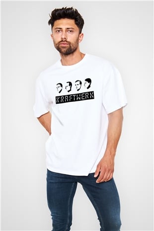 Kraftwerk Beyaz Unisex Oversize Tişört T-Shirt