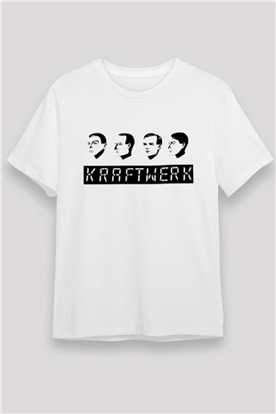 Kraftwerk Beyaz Unisex Tişört T-Shirt - TişörtFabrikası