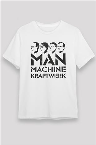 Kraftwerk Beyaz Unisex Tişört T-Shirt - TişörtFabrikası