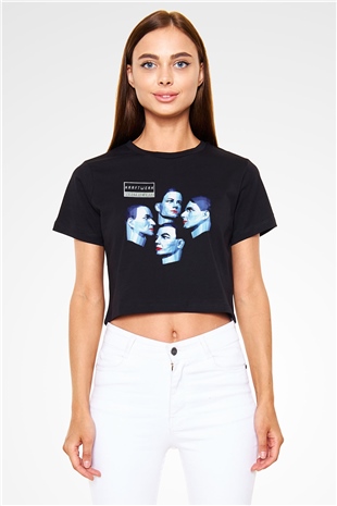 Kraftwerk Siyah Crop Top Tişört