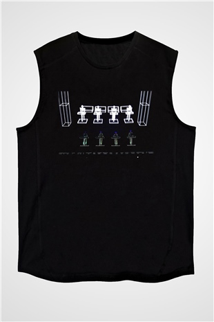 Kraftwerk Siyah Unisex Kolsuz Tişört