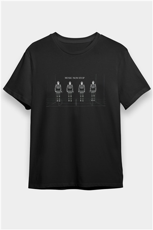 Kraftwerk Siyah Unisex Tişört T-Shirt - TişörtFabrikası