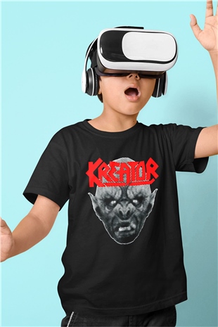 Kreator Siyah Unisex Çocuk Tişört