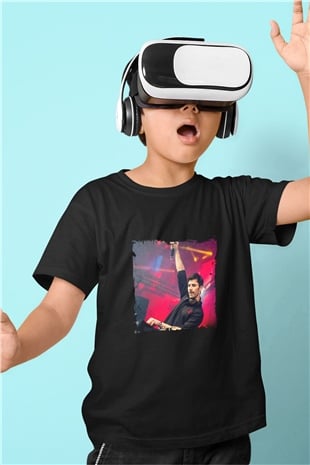 KSHMR Baskılı Unisex Siyah Çocuk Tişört