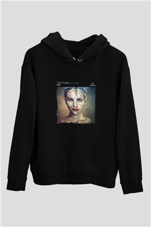 KSHMR Baskılı Unisex Siyah Hoodie